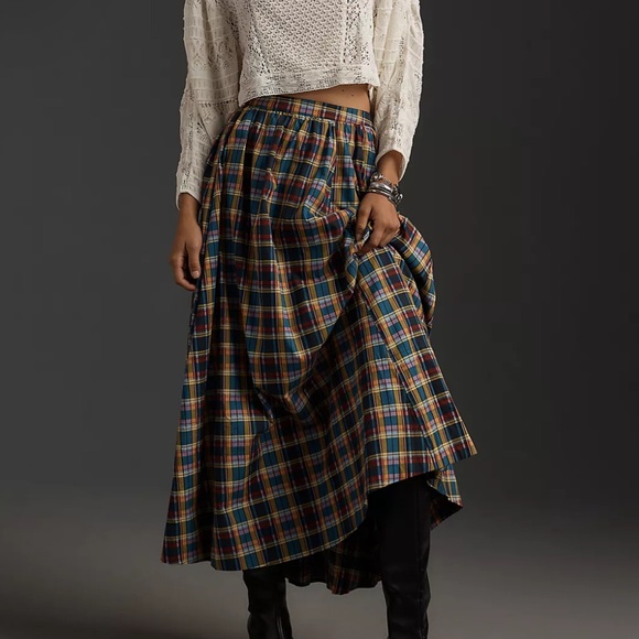 Maeve Multicolor Plaid A-Line Skirt from Anthropologie - Picture 3 of 5